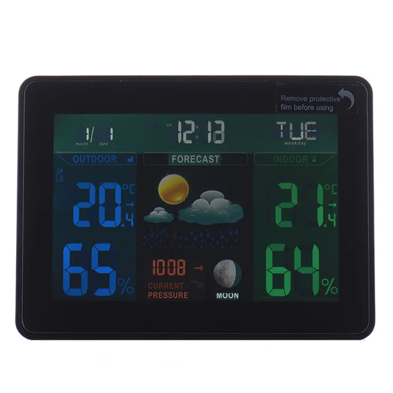 

Wireless Weather Clock Indoor Thermometer Hygrometer Home Charging Forecast Thermometers Mayitr