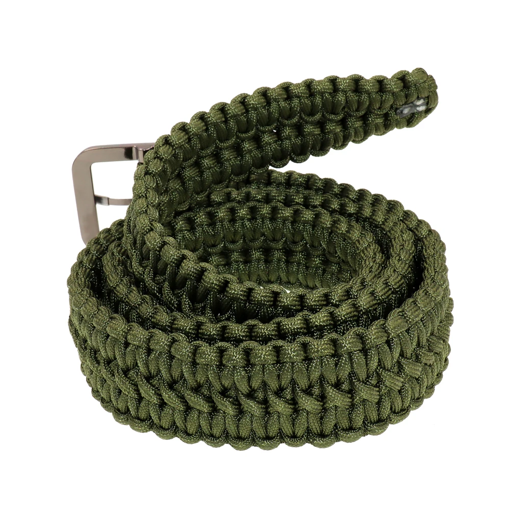 التكتيكية 550 Paracord المظلة الحبل حزام خصر بقاء سير منسوج التخييم الصيد التنزه بقاء الطوارئ مع مشبك معدني