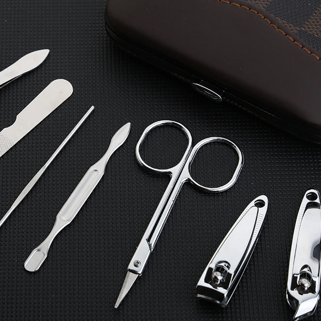7 в 1 портативный комплект ножниц для маникюра из нержавеющей стали набор щипчики для ногтей инструменты для искусства Педикюр Триммер Набор