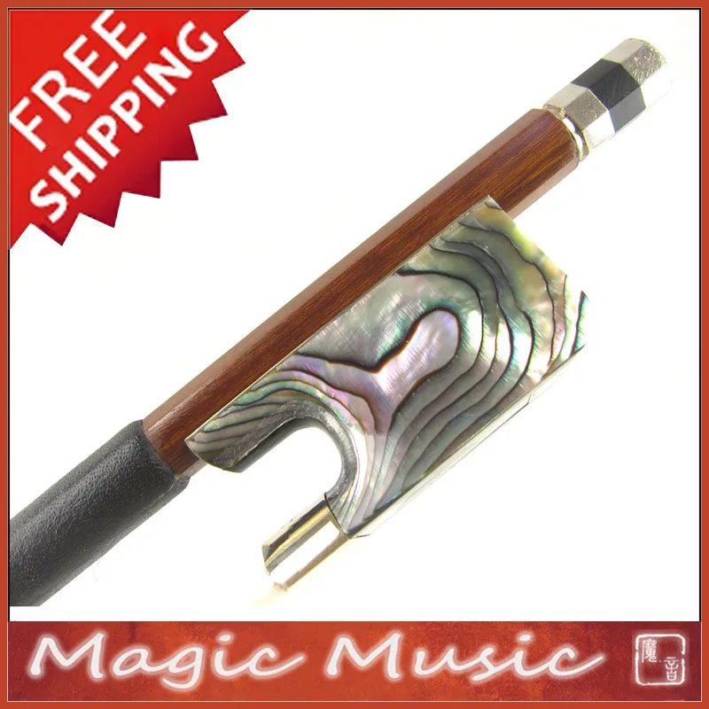 

Free Shipping! SILVER PERNAMBUCO Cello Bow with Abalone Shell Frogs, Fast Action & Quick Response