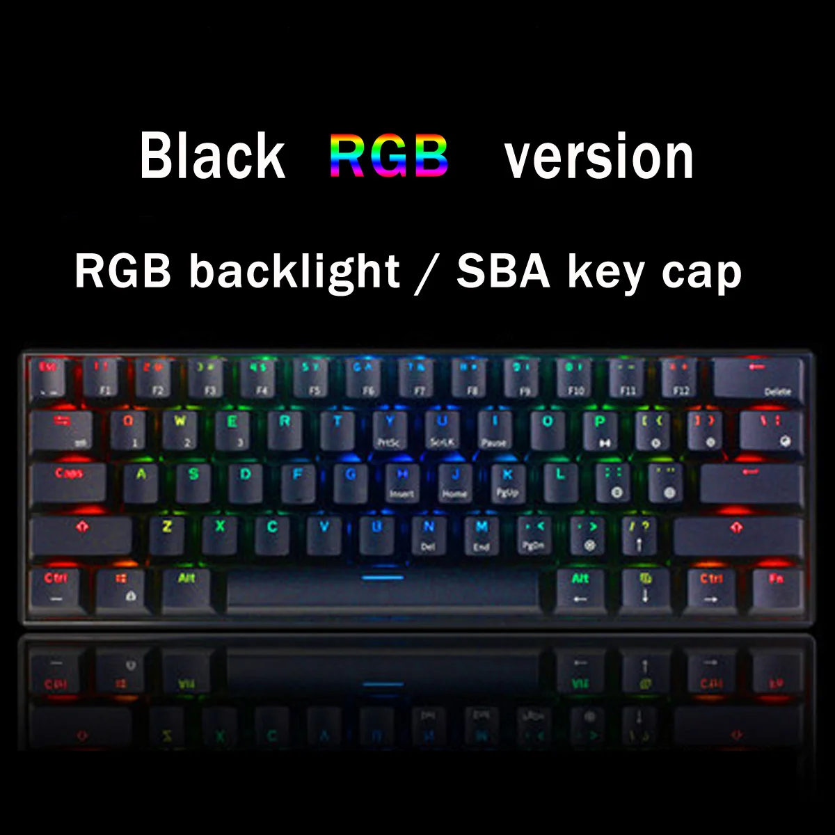 RK 61 Gateron переключатель RGB Механическая игровая клавиатура bluetooth светодиодный водонепроницаемый с подсветкой для рабочего стола английская раскладка