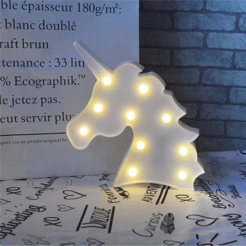 Unicornio светодиодный Ночной светильник, Детские вечерние лампы с единорогом, светящаяся 3D RGB цветная лампа с изображением животных, детский подарок, украшение стола для спальни