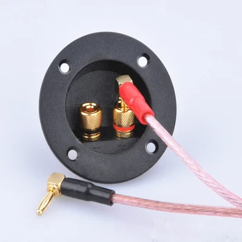

2pcs/lot 48B circular speaker junction box pure copper terminal and a new audio connector for HIFI audio accessories