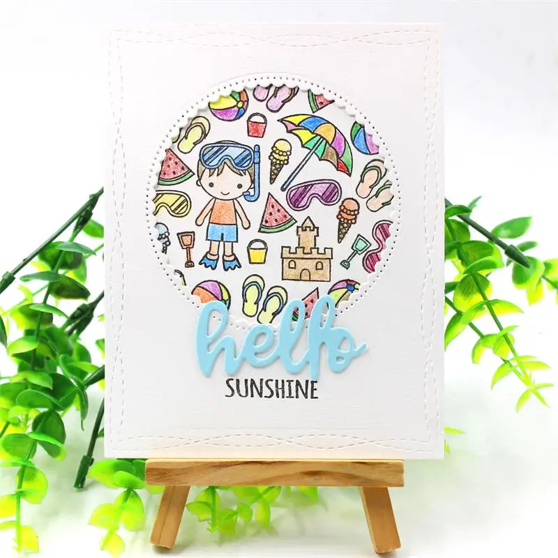 KSCRAFT летние металлические штампы или для скрапбукинга сделай сам декоративные