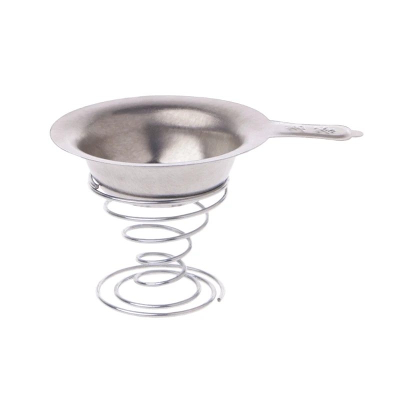 

Stainless Steel Infuser Strainer Mesh Tea Filter With Spring Tea Tray
