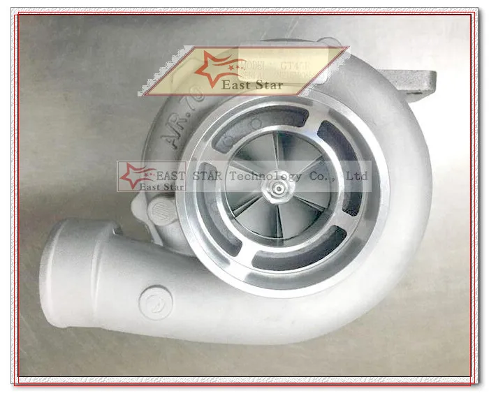 

TURBO GT45R Universal Turbocharger T4 Flange compressor: a/r. 70 turbine: a/r 1.0 Exhaust Oulet 4'' V-band clamp 400HP-500HP