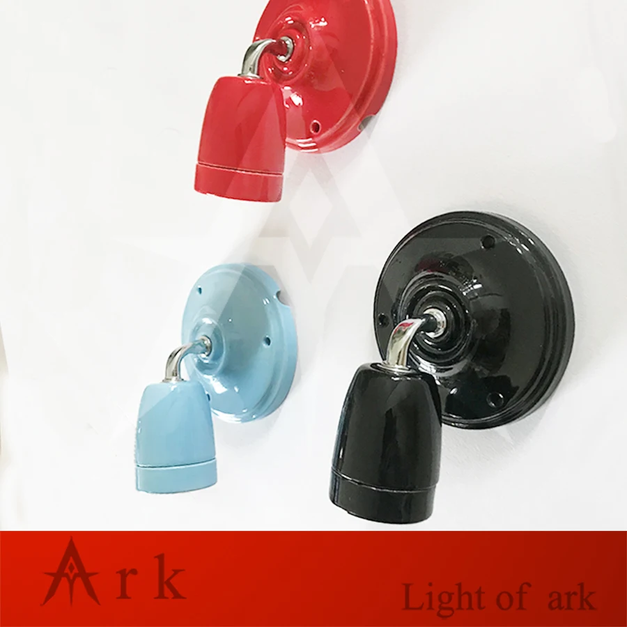high temperature resistance colorful glazing ceramic E27 led Wall Sconce Wall Light Antique Wall Lamp Indoor Light-none bulb