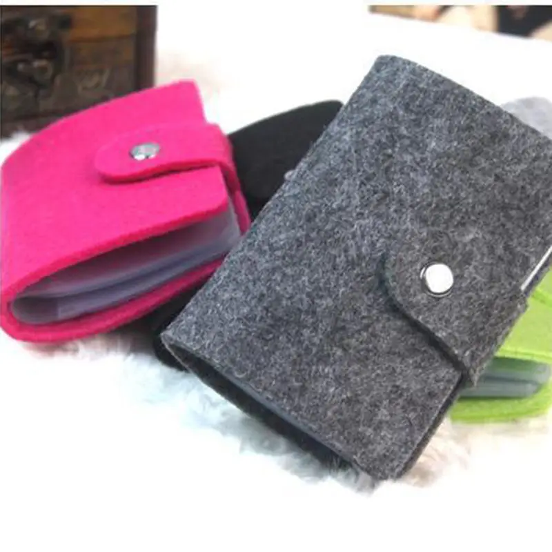 Фетровые женские сумки для хранения, чехол для ID кредитных карт, кошелек, держатель, популярный карман для карт, кошелек, Чехлы, Прямая поставка