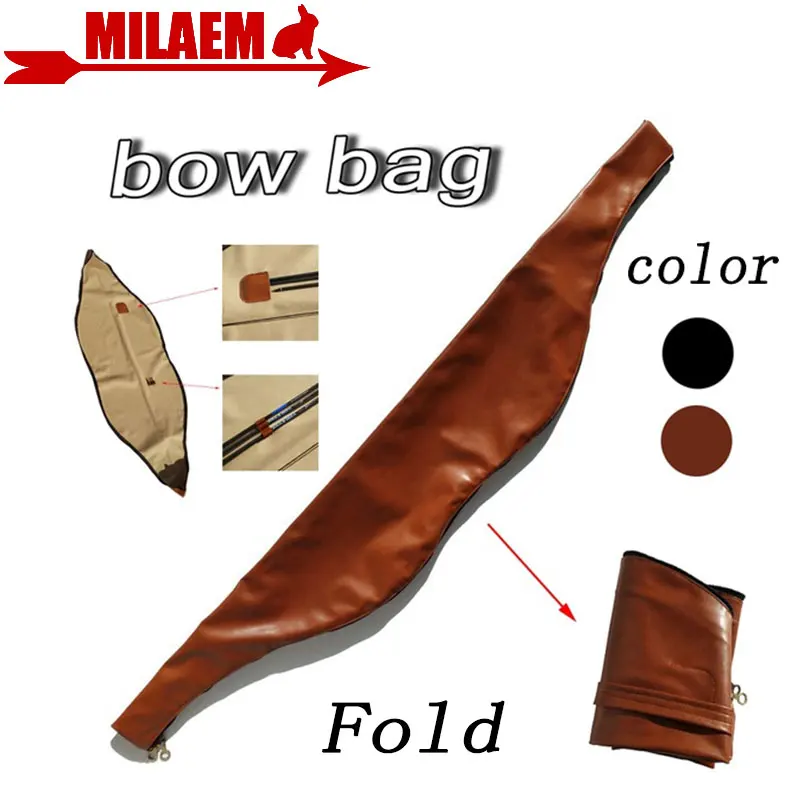 

1pc Archery Recurve Bow Bag Soft Leather Traditional Recurve Bow Bag Longbow Bag Shooting Hunting Outdoor Sports Bow Accessories