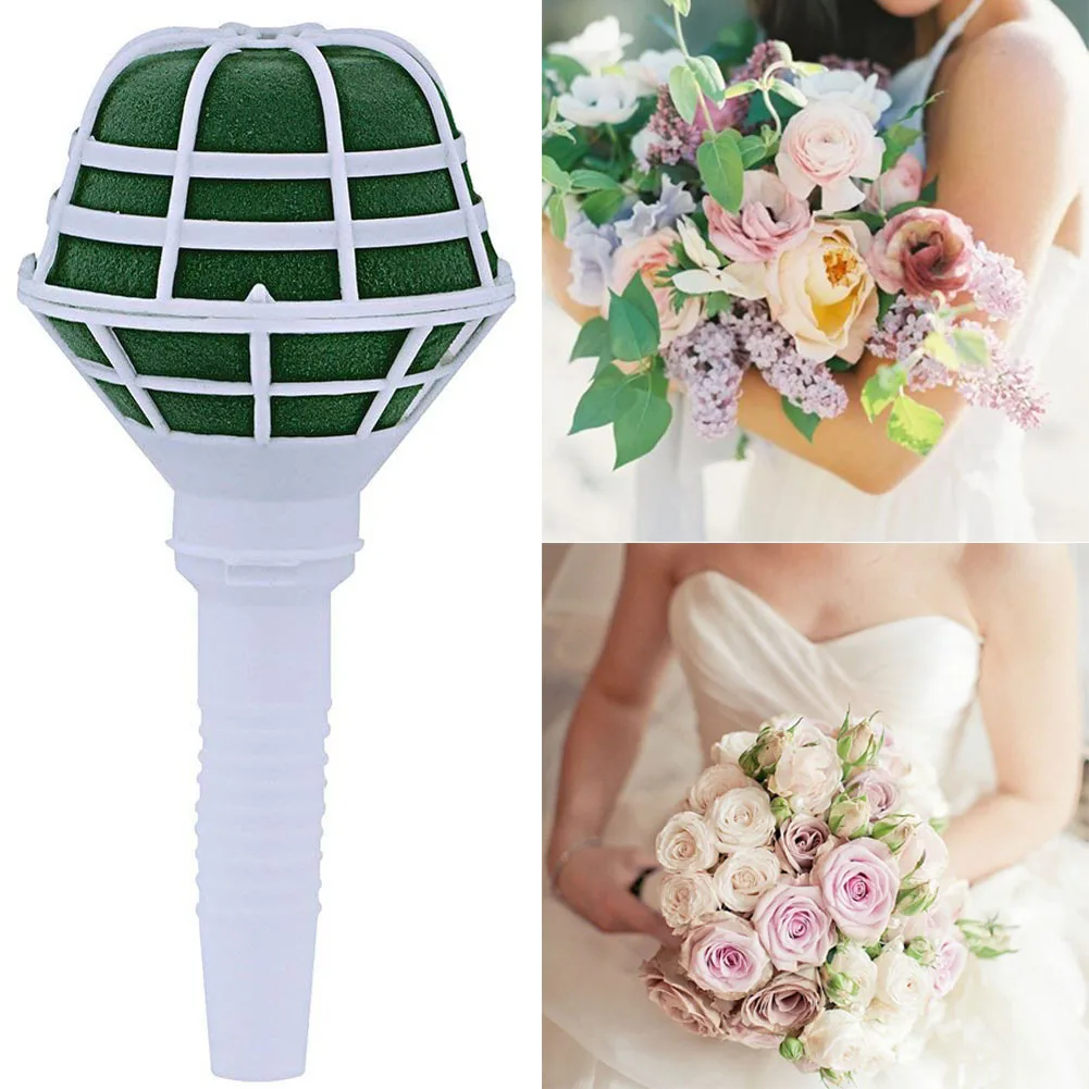 Details about   6/12X Foam Flower Bride Wedding Bouquet Holder Center Handle DIY Wedding Party