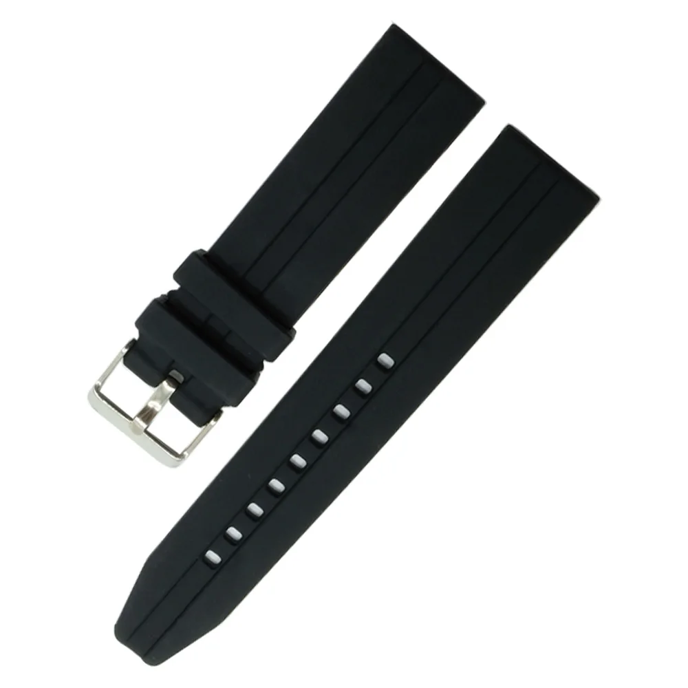 22mm 24mm Silicone Rubber Watch Band For Breitling Wrist Strap Bracelet