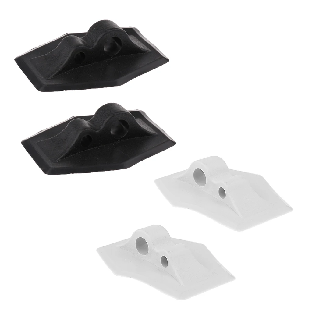 2 Pieces Durable PVC Inflatable Boat Kayak Canoe Rope Buckle Deck Mount Holder Clip 2 Holes Rubber Dinghy Accessories
