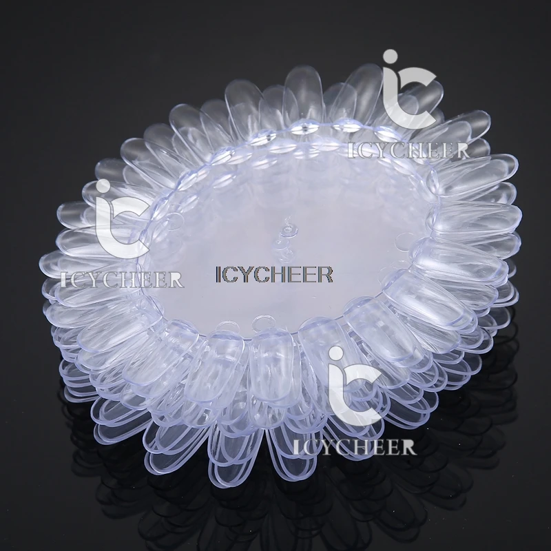 

ICYCHEER False Nail Art Tips Full Artificial Full Cover French Manicure False Nail Tips