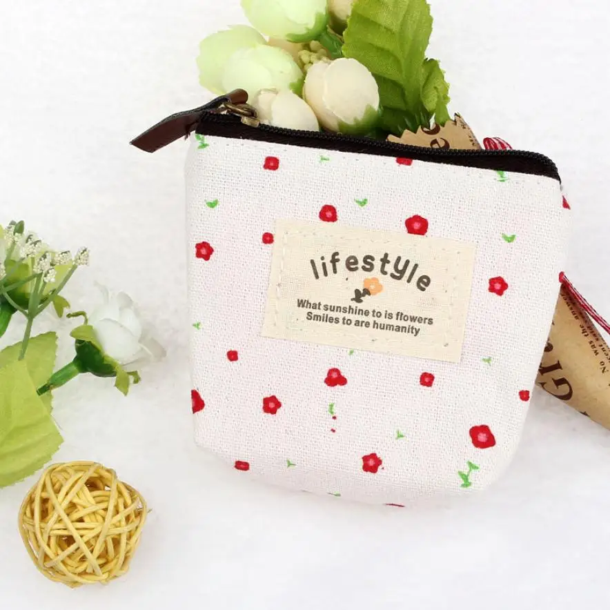 

Cute Canvas Purse Zip Wallet Girls Floral Coin Case Bag Handbag Key Holder Kids Wallet Monederos Para Mujer Monedas