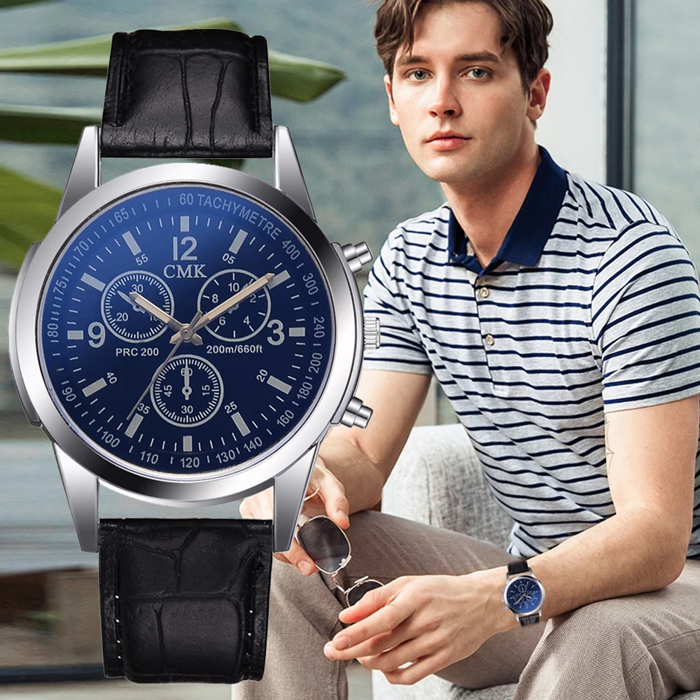 Buy Mens Brand Top Luxury Roman Numerals Blue Ray