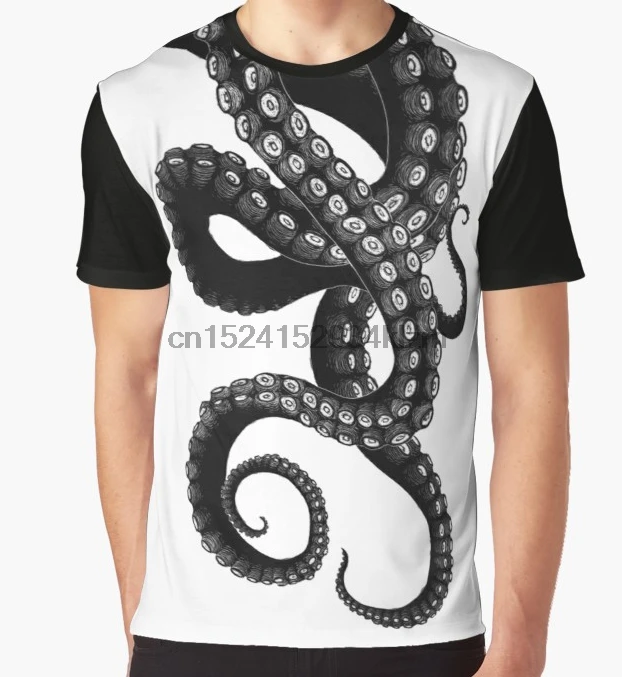 

All Over Print T-Shirt Men Funy tshirt Get Kraken Short Sleeve O-Neck Tops Tee women t shirt