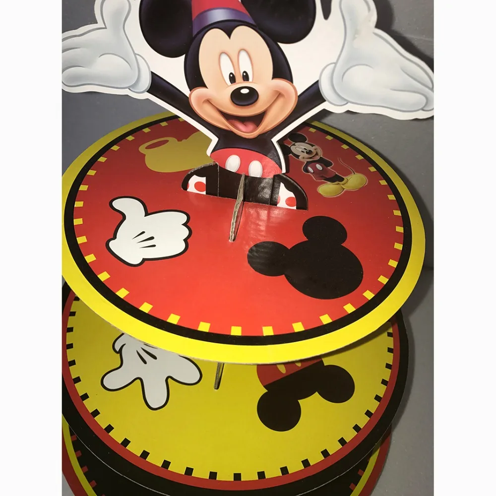 Подставка для кекса с Микки Маусом 3 уровня 1 комплект|mouse mouse|mouse minniemouse party |