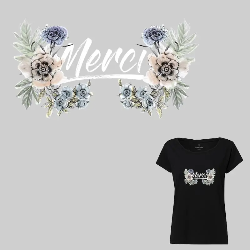 

New Fashion Applique On Clothes Flower DIY Washable Girl T-shirt Iron On Patches For Clothing Decoration Heat Transfer Y-203