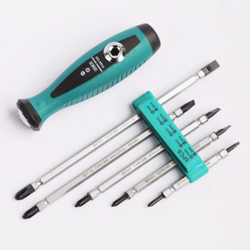 

5-in-1 Screwdriver Combination Vanadium Steel Screwdriver kit Hand Repair Opening Tools parafusadeira set of screwdrivers bits