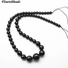6 мм~ 14 мм Грановитая Природный чистый черный Оникс Агат Окончил Камень Круглый Loose бусы без застежка Fit Цепочки и ожерелья делая