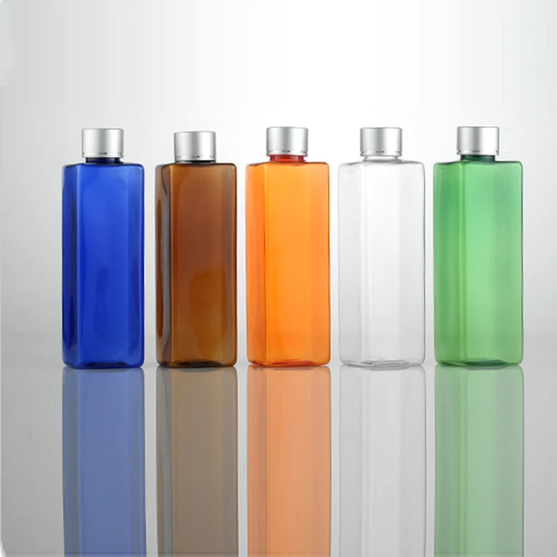 Download 250ml X 20 empty square colored plastic travel bottles ... Yellowimages Mockups