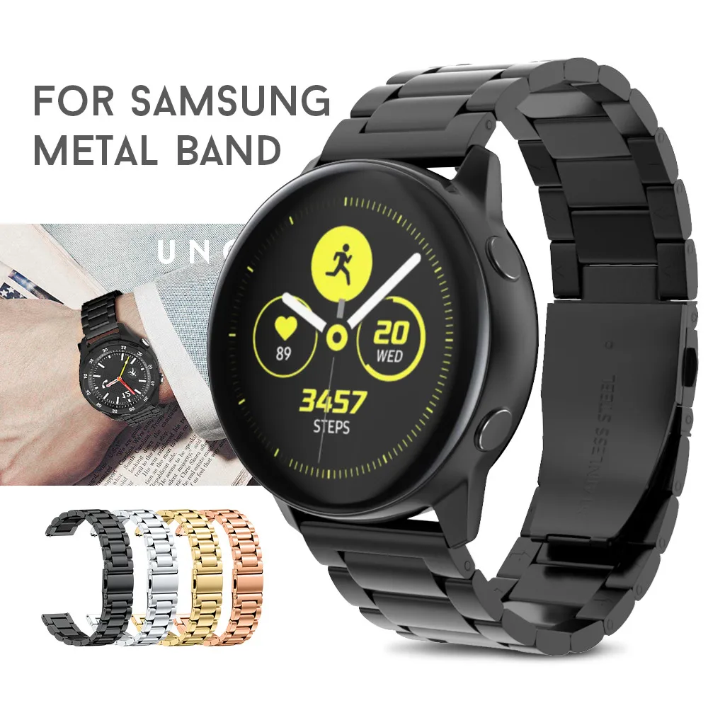 

Stainless Steel For Samsung Galaxy Active Watchband 20mm Width Three Links Bracelet Smart Watch Strap For Samsung Galaxy Active