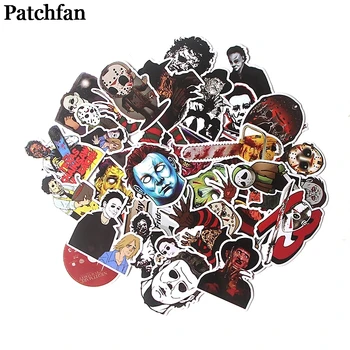 

12sets/lot Patchfan 37pcs Michael Myers Friday the 13th Freddy Krueger Stickers pack Decals DIY scrapbooking album Sticker A2134