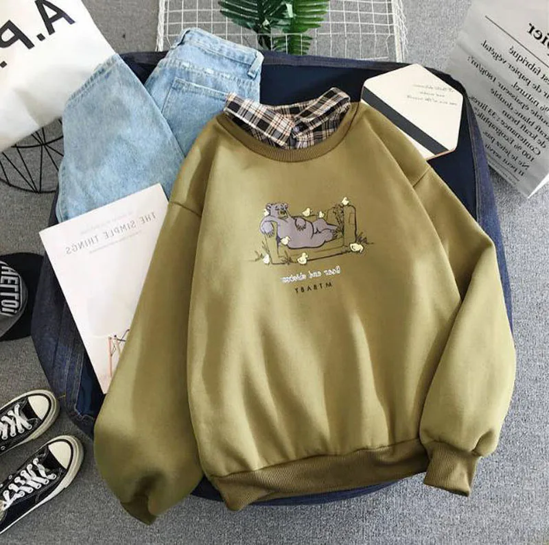 Весна Ins Harajuku с длинным рукавом женская футболка Поддельные из двух частей 6 цветов можно выбрать повседневная женская футболка ZO1795