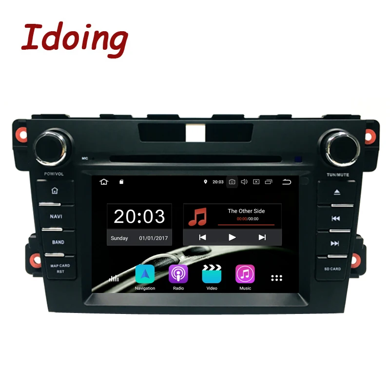 Discount Idoing 2Din Steering Wheel Android 9.0 Fit Mazda CX-7 CX 7 CX7 Car DVD Player Octa Core 4G+32G GPS Navigation IPS WiFi OBD2 1