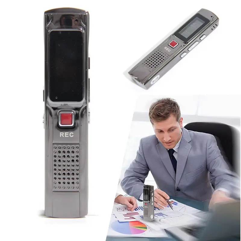 USB MEMORY STICK Portable Rechargeable 8GB Steel Stereo Recording Mini Digital Audio Pen Recorder Voice Recorder MP3 Player