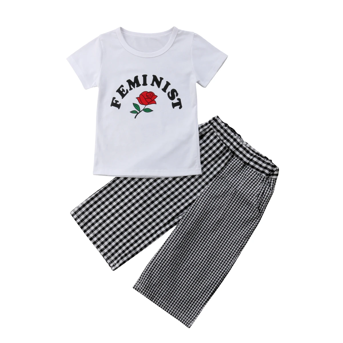 

Fashion Toddler Kids Baby Girl Cotton Tops T-shirt Pants 2Pcs Casual Outfits Clothing Set