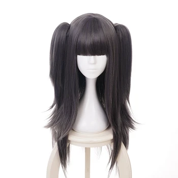

Fire Emblem Awakening Tharja Women Two Black Ponytail Wig Cosplay Costume Heat Resistant Synthetic Hair Long Party Wig + Wig Cap