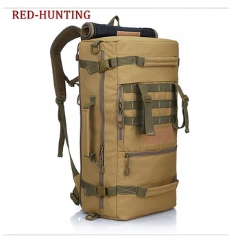 

50L Hiking Camping Barrel Bag Army Military Tactical Rucksack Camo Trekking Backpack