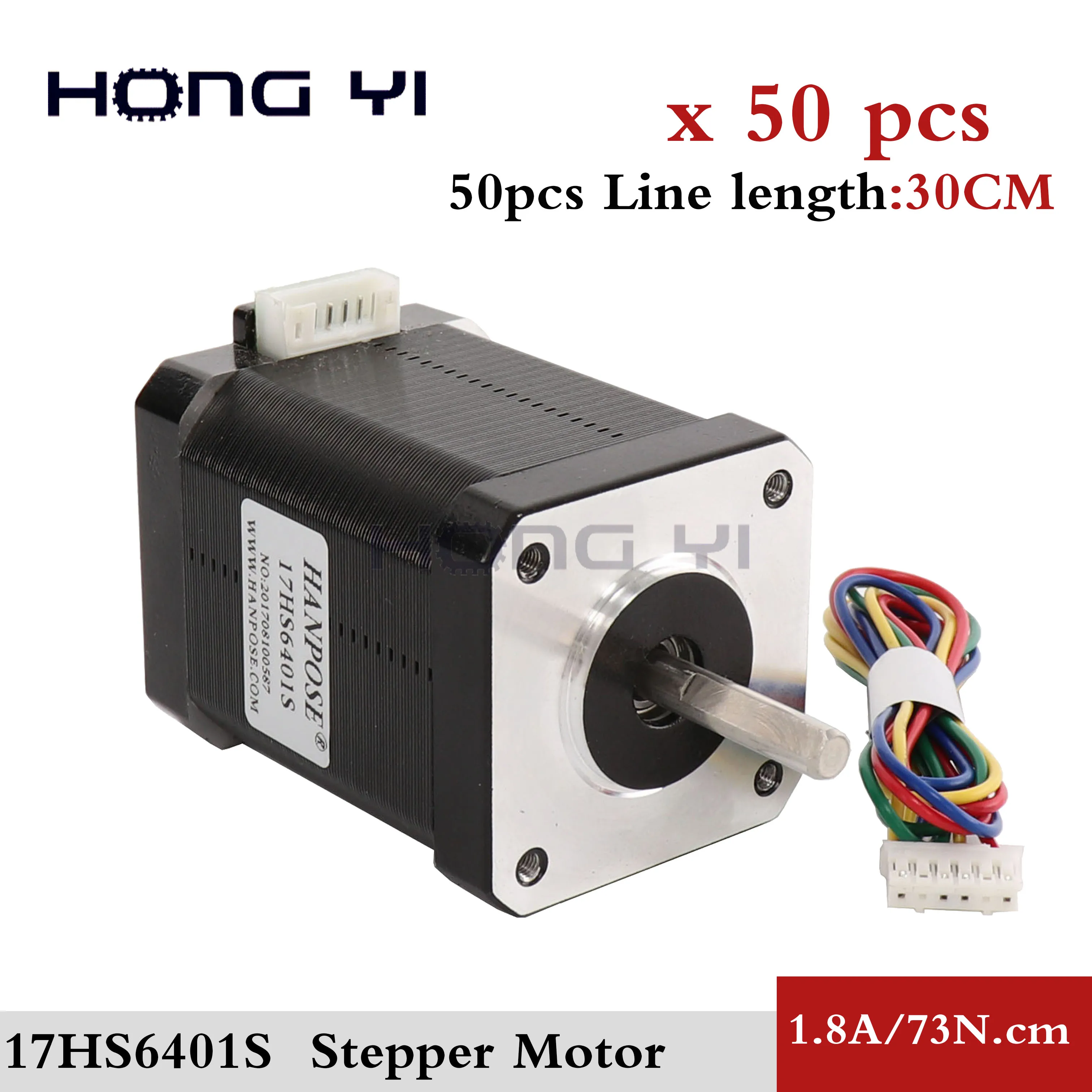 50 шт. шаговый двигатель Nema 17 60 мм 17HS6401S 42bygh 1.8A 73Ncm CE ROSH CNC лазерный измельчитель пены