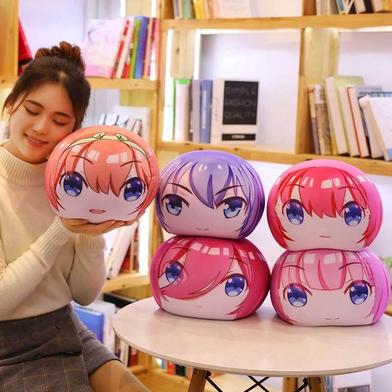 

Anime Go-Toubun no Hanayome The Quintessential Quintuplets Nakano Ichika Miku Cosplay Plush Pillow Stuffed Toys Cute Kids Gift