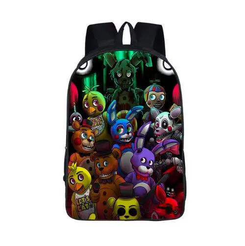 Пять ночей у Фредди школьный Женский Мужской FNAF школьные рюкзаки для подростков Детский рюкзак пять ночей на рюкзак Freddy's Детские рюкзаки - Цвет: photo color