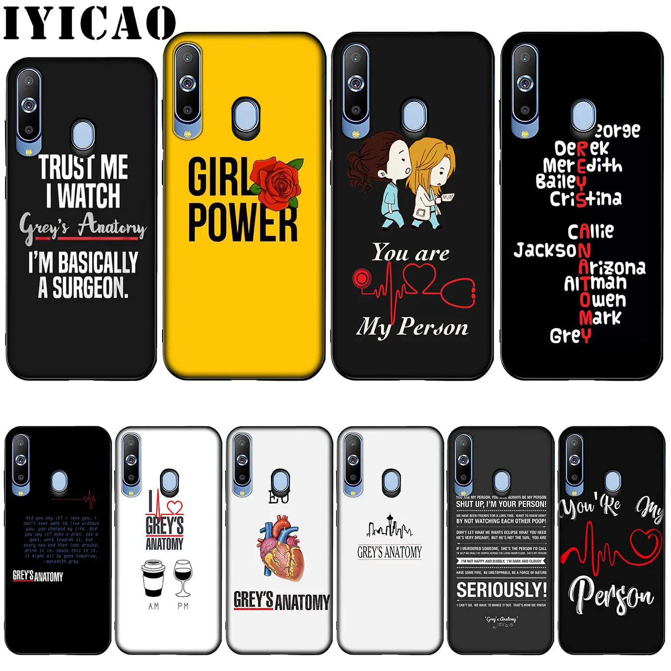 IYICAO greys anatomy хит продаж силиконовый мягкий чехол для Samsung Galaxy A10 A30 A40 A50 A70 M10 M20