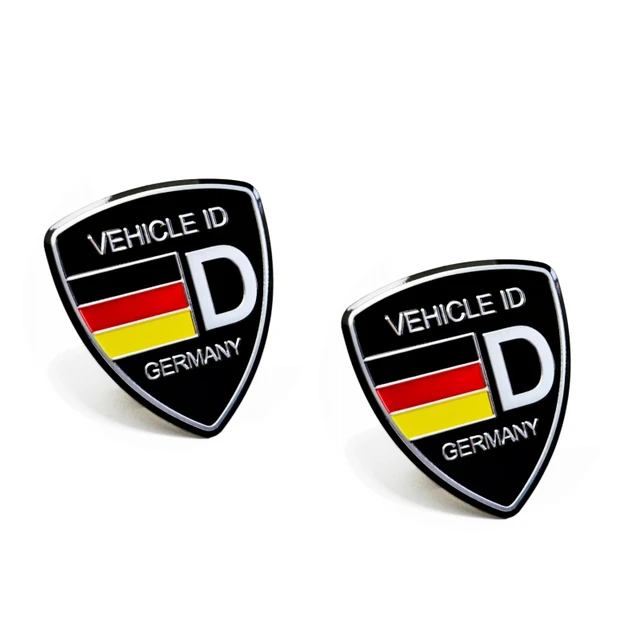 2pcs Germany Shield Emblem Badge For Bmw Audi Mercedes Volkswagen 2pcs Germany Shield Emblem Badge For Bmw Audi Mercedes Volkswagen Alpina Porsche Smart Opel