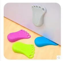 2016 New 4pcs/lot Child Baby Safety Door Stop Foot Shape Door Stopper Security Gate Children Safe Infant Door Stops