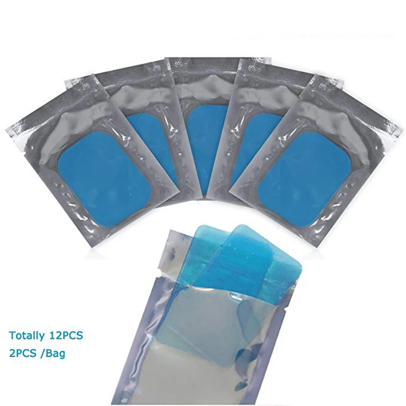 12PCS Hydrogel Sticker Replacement Pads AbS EMS Abdominal Muscle Stimulator Gel Trainer Fitness Body Massager Exercise Patch (2)