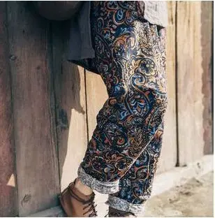 Libre Impresión Pantalones Nuevas Cáñamo Color Photo Algodón S79 2016 De Envío Casuales Mujeres gpqg8d
