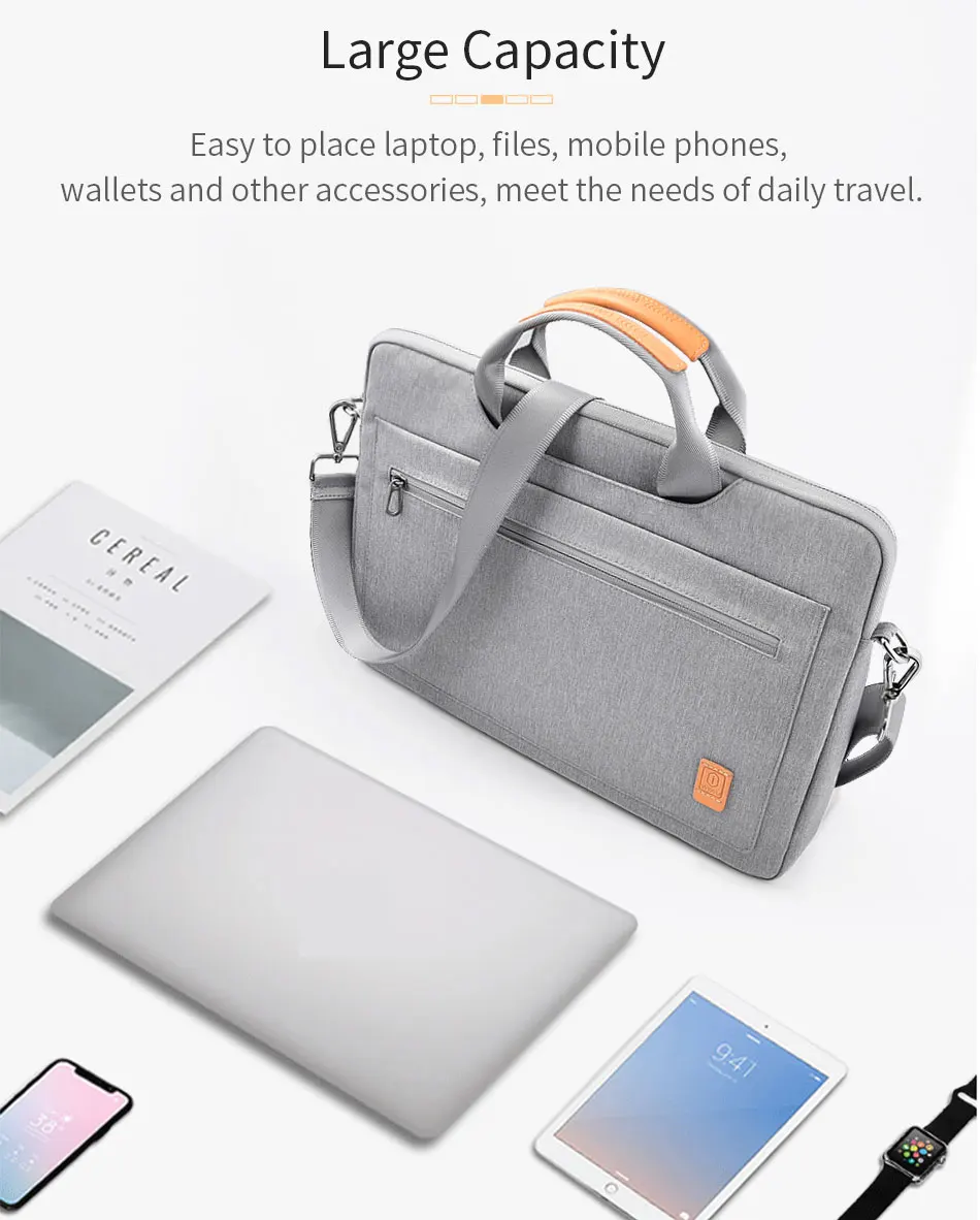 WIWU сумка для ноутбука, чехол 13, 14, 15,4 дюймов, водонепроницаемая сумка для ноутбука MacBook Air 13, чехол для женщин и мужчин, сумка через плечо для MacBook 15,4