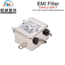 Power EMI Filter CW3L2-20A-T Single Phase AC 115V / 250V 20A 50/60Hz Professional For Co2 Laser Cutting Engraving Machine