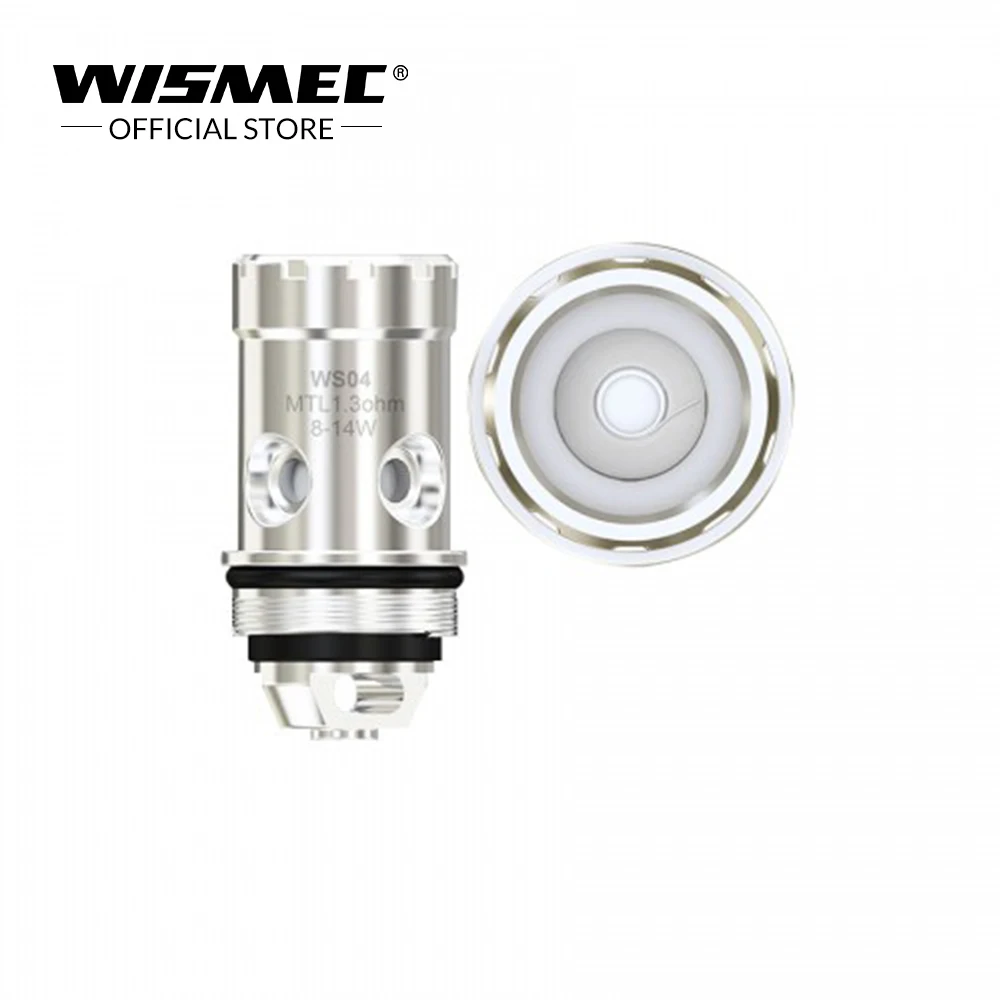 [Official Store] Wismec WS04 MTL 1.3ohm Coil Head compatible with VW/Bypass Mode for Amor NS Pro/Amor NS/Elabo SW/REUX Mini/Amor