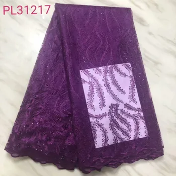 

Onion Latest Nigerian Tulle Lace 2019 French Net Beaded Lace Fabric For Nigerian Wedding Embroidery African Lace Fabric 5 Yards