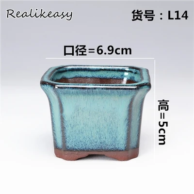 

2019 Purple Sand Flower Pot Simple Creative Stoneware Ceramic Flower Pots Square Style Home Office Balcony Decor Planter Pots
