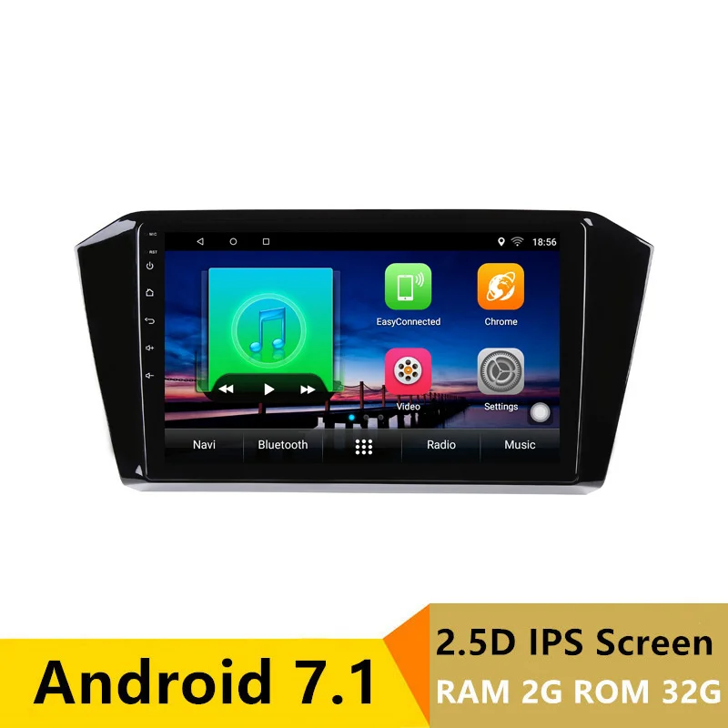 10 "2 + 32 г 2.5D ips Android 7,1 DVD мультимедиа плеер gps для Volkswagen VW Passat B8 2016 2017 2018 Радио стерео навигации