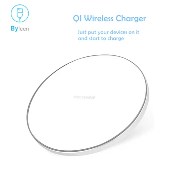 

Byleen 10W White Black Qi Wireless Charger For iPhone X 8 Plus Fast Charging Holder For Samsung S9 S8 S7 Plus Phone Fast Charger