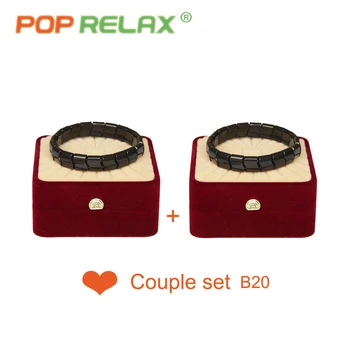 

POP RELAX Korea tourmaline germanium bracelet for couples new fashion physical therapy health care anion stone jewelry bracelet