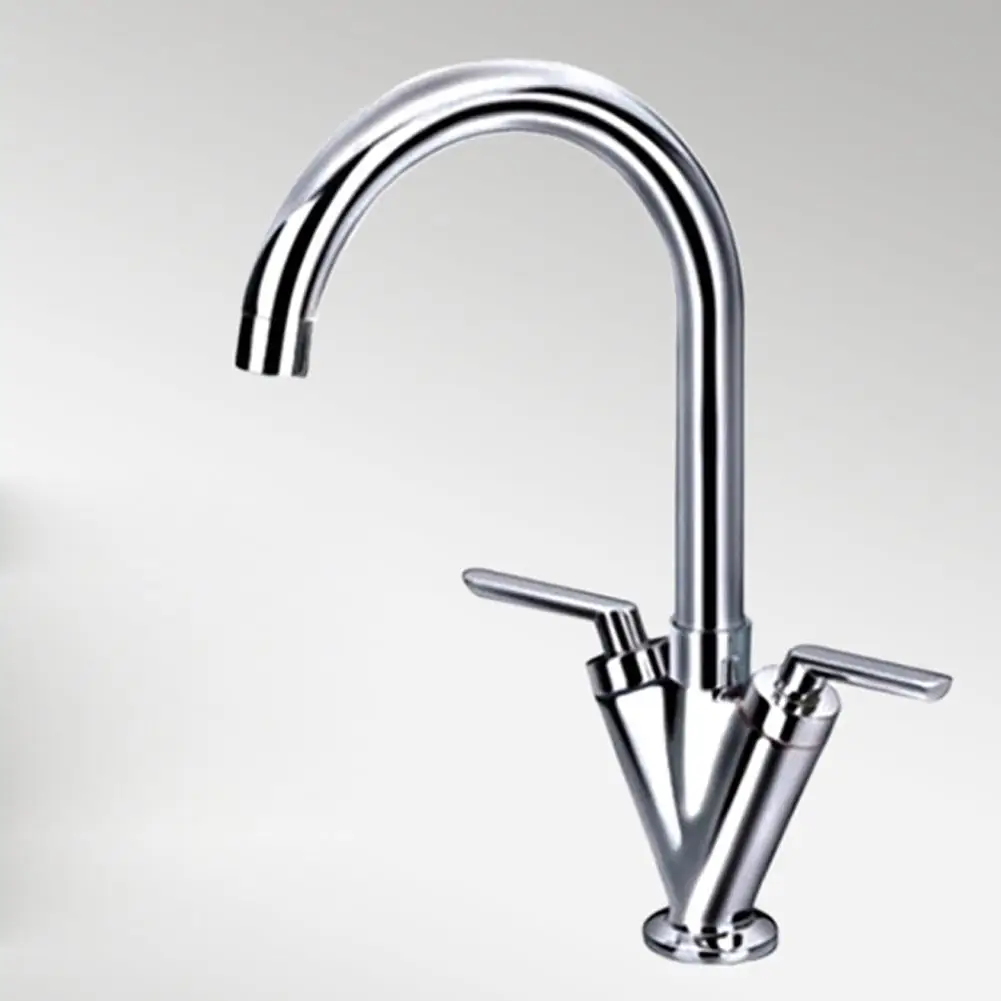 

LanLan Stainless Steel Kitchen Faucets Rotating Copper Cold & Hot Water Tap Faucet Double Handle Basin Decoration Water Filter